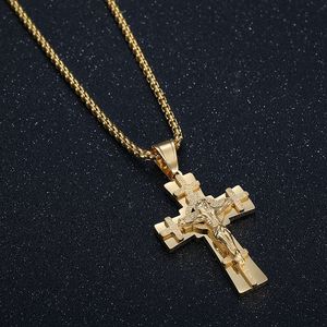 Stainless Steel <b>Cross</b> Pendant Necklace Unisex Gift Jewelry Geometric Design XG005 - Product Image 4