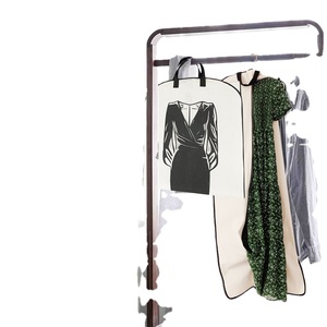 Free Sample Mergeboon Custom logo Long Bridal Dress Cover Bag <b>Suit</b> <b>Carrier</b> Carry on Garment Bag with Zipper RPET - Product Image 6