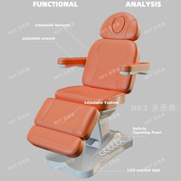 Table de massage électrique chauffante portable de luxe pour salon de beauté thaïlandais, spa, soins du visage et du cuir chevelu