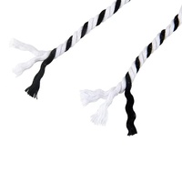 Fournisseur d'usine Corde en coton de 6 mm de couleur tricolore Mélange de trois couleurs Corde en coton torsadée à 3 brins pour le macramé