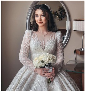 Taglie forti personalizzano abiti da sposa abito da sposa di lusso con perline principessa abito da sposa abiti da sposa 2026 abito da sposa Dubai - Product Image 5