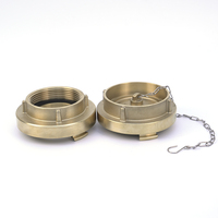 Bouchon d'extrémité aveugle Storz en laiton jaune SH de 2 pouces pour hydrant de lutte contre l'incendie DN50 de type allemand, équipement durable PN16, adaptateur de protection anti-poussière