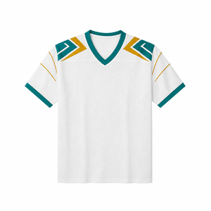 Camiseta de Fútbol Blanca de Malla con Cuello en V, Manga Corta, Ropa Deportiva de Equipo, Logotipo Personalizado - Product Image 1