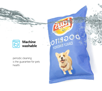 Juguete de Peluche Personalizado al por Mayor, Lindo Perro de Peluche Duradero con Sonido, Azul, de Oxford, con Forma de Patatas Fritas, para Perros