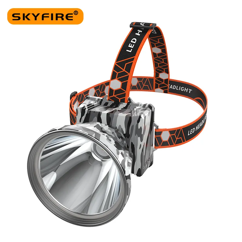 Super Bright Led Headlight Outdoor Head Lamp Mining Torch USB Rechargeable Headlamp
