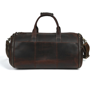 Laulisdon Genuine Leather Duffel <b>Bag</b> Large Capacity <b>Multi</b> <b>Compartment</b> Crossbody Travel <b>Bag</b> For Men - Product Image 5