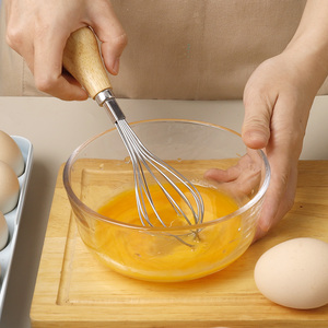 Frusta Manuale Ecologica in Acciaio Inox, Utensile da Cucina per Bambini, Strumento per Mescolare e Sbattere Uova e Crema per Pasticceria - Product Image 3