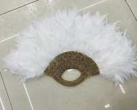 Hotsale coloré plume ventilateur main tenir ventilateur plume panaches ventilateur pour mariage fête danse Performance artisanat