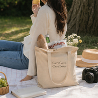 Sac fourre-tout en toile personnalisable, réutilisable, durable, de haute qualité, multi-compartiments, pour le rangement des essentiels quotidiens, impression de logo vierge