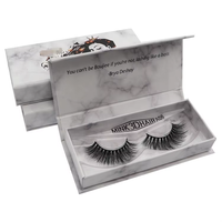 Vente en gros 3D vison faux cils 100% réel pleine bande avec boîte à cils personnalisée Premium vendeurs vison cils