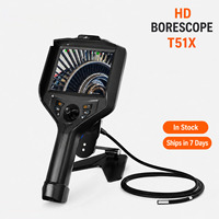 Endoscope vidéo industriel avec sonde articulée à 4 voies de 2,2 mm, caméra endoscopique IP67, écran 5,1 pouces, zoom 8X pour inspection visuelle à distance NDT