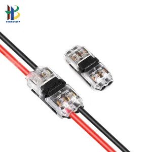 Low Voltage 2 Pin 2 Way Universal Compact Wire I Shape Terminals Toolless Quick Splice Wire Wiring Connector for AWG 20-24