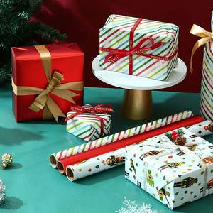Wholesale 80g Christmas Metallic <b>Paper</b> <b>Tissue</b> 43*300cm Gift Luxury Custom Packaging <b>Wrapping</b> <b>Paper</b> Roll - Product Image 4