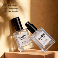 Flacon de parfum en verre carré plat à fond épais, rechargeable, vide, avec pulvérisateur de luxe, 30 ml, 50 ml, 100 ml