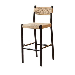 <span class=keywords><strong>Chaise</strong></span> nordique personnalisable, tabourets <span class=keywords><strong>de</strong></span> <span class=keywords><strong>bar</strong></span> en bois pour cuisine, chaises <span class=keywords><strong>de</strong></span> <span class=keywords><strong>bar</strong></span> hautes modernes en bois avec siège en corde, mobilier <span class=keywords><strong>de</strong></span> <span class=keywords><strong>bar</strong></span> - Product Image 5
