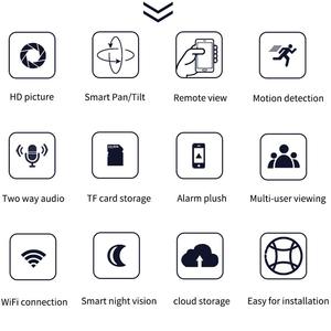 Caméra de surveillance IP <span class=keywords><strong>Cloud</strong></span> HD 1080P, dispositif de sécurité sans fil, étanche IP66, avec Vision nocturne et wi-fi, capteur d'alimentation, Zoom et carte - Product Image 3