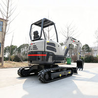 Mini-excavatrice de 2,7 tonnes avec moteur Kubota, excavatrice sur chenilles, petite excavatrice, machine de construction compacte