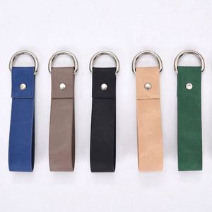 PU Leather Keychain <b>Key</b> Pendant Metal Ring Car <b>Key</b> Ring <b>Lanyard</b> Strap Access Card Laser Closure Type None Made China Style Other - Product Image 1