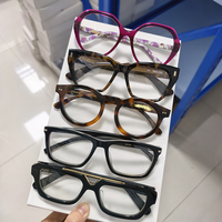 Montures de lunettes optiques en acétate épaisses et de grande taille, faites à la main, colorées, de haute qualité, en gros, vente chaude, prix abordable