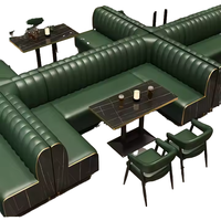 Canapé-banc de luxe en aluminium, mobilier de restaurant moderne, durable et écologique pour l'extérieur, 6 places pour restaurants et hôtels