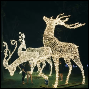 Décoration de Noël extérieure, grand motif de renne lumineux à LED pour décorations de rue - Product Image 2