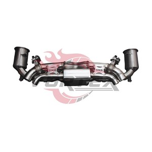 Vortex Polished Stainless Steel Valved Catback <b>Exhaust</b> For Porsche 911 992 Carrera 3.0T 2019-2025 Twin Turbo Muffler - Product Image 1