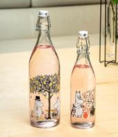Bouteille distributrice en verre transparent de 500 ml (16 oz) pour tequila, lait aux fruits, bière, avec bouchon à vis scellé et couvercle en plastique – Vente en gros
