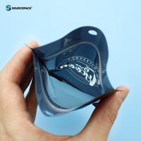 Sachet Doypack transparent avec fenêtre, refermable à fermeture éclair, en plastique givré de qualité alimentaire, pour l'affichage visible des snacks, des noix, des fruits secs et des aliments pour animaux de compagnie