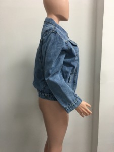 Nouveauté : Jeans en denim délavé bleu clair à épaules tombantes pour femmes, taille plus, tendance - Product Image 5