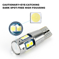 Lampes LED RCJ T10 3030 10SMD Canbus pour éclairage d'ambiance automobile, sans erreur de polarité, sans erreur de phase, DC12V/24V 600LM 6500K, éclairage intérieur de voiture