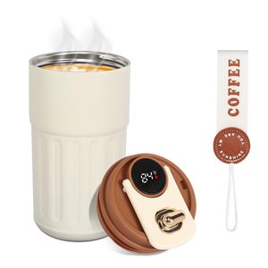Tazas de Café Térmicas de Acero Inoxidable 316 SS de Doble Pared con Pantalla LED Inteligente de Temperatura y Logotipo Personalizado, con Caja Blanca - Product Image 1