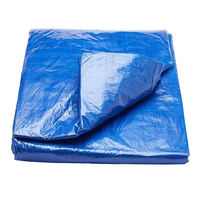 Bâche imperméable, bâche industrielle en polyéthylène robuste résistante aux UV, tissage uni enduit de PE, bleue
