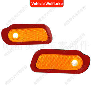 Reflector de Ventana para Automóvil Volkswagen Touareg 2004-2007, Luz Lateral Naranja ABS con Orificio para Radar, Montaje con Cinta 3M - Product Image 4