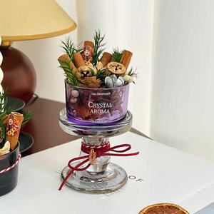 Diffuseur d'arômes sans flamme à la cannelle, thème forêt, pour la maison et la chambre, petit pot décoratif avec fleurs séchées, en coffret cadeau d'anniversaire - Product Image 1