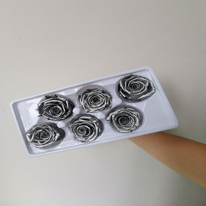 Têtes de roses de 5 à 6 cm, roses dorées réelles et naturelles, conservées, tête de rose dorée éternelle - Product Image 5