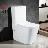 Prix d'usine : Ensemble WC de luxe en céramique avec siphon en P, cuvette WC à poser au sol, WC Tornado et abattant pour salle de bain
