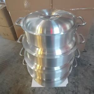 Juego de ollas de aluminio de 4 piezas, el más vendido en B2B, 33, 39, 42, 45 cm, <span class=keywords><strong>olla</strong></span> extra duradera con mango de acero reforzado remachado, venta al por mayor - Product Image 4
