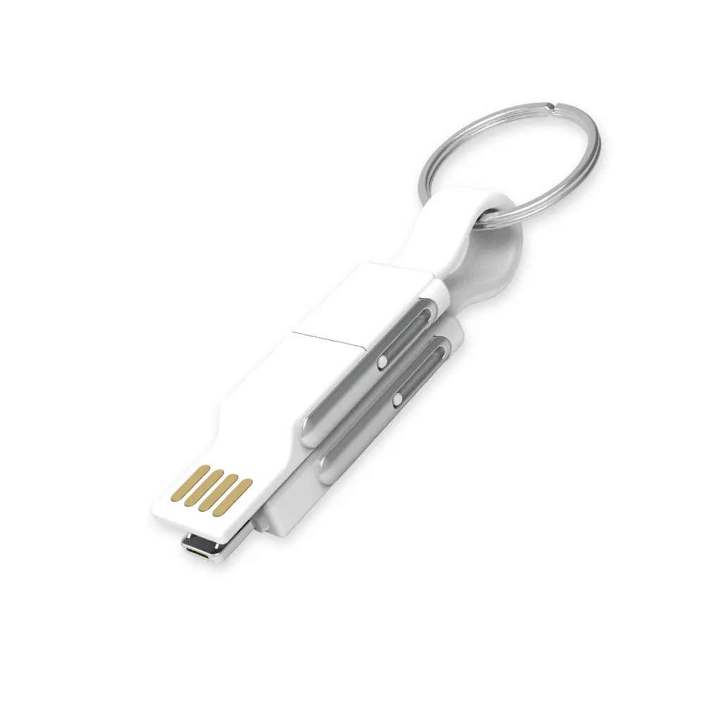 Keyring Charger 6 in 1 Charging Cable Lighting Micro USB C Short Charging Cable Multi Fast Charger Cable Portable Travel Magnet