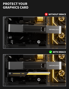 <span class=keywords><strong>Support</strong></span> de <span class=keywords><strong>carte</strong></span> <span class=keywords><strong>graphique</strong></span> GL7 en alliage de zinc ARGB, anti-affaissement, avec synchronisation ARGB 5V - Product Image 2