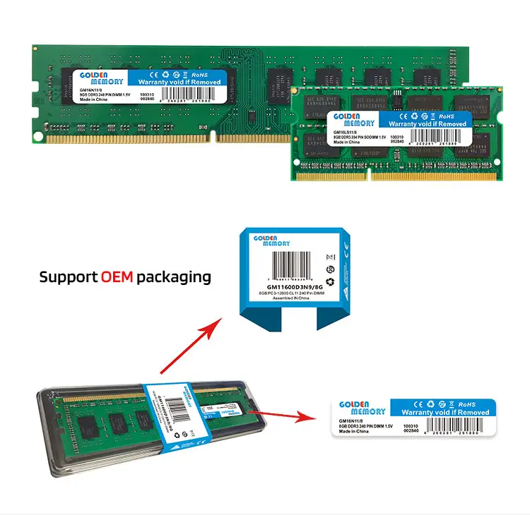 ميموريا رام DDR3, ذاكرة عشوائية ddr3 2gb 4gb 8gb ddr3 RAM 1333mhz 1600mhz وحدة الذاكرة ميموريا رام DDR3 8gb لأجهزة الكمبيوتر المحمول سطح المكتب