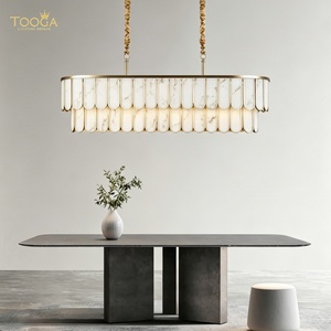 Custom Handmade Modern Luxury Brass Linear <b>Chandelier</b> 8-<b>Light</b> for Dining Room Living Room Kitchen Island Bedroom Villa OEM ODM - Product Image 3