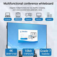 Pizarra Digital Inteligente de 55 65 75 85 86 98 100 Pulgadas con Pantalla Táctil, Soporte, Panel Interactivo Electrónico, Pizarra Blanca para Aula y Negocios