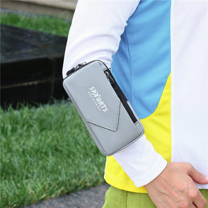 Brassard de sport noir, résistant à l'eau, respirant, unisexe, pour la course à pied, sac de rangement pour téléphone, petite pochette portable pour pièces de monnaie - Product Image 2