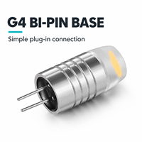 Ampoules LED G4 12V Mini COB en aluminium pour éclairage de lustre et d'armoires, remplacement d'ampoules halogènes