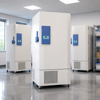 Professionnel -40 ° Congélateur vertical C 208L à très basse température avec contrôle par microprocesseur et roulettes pour laboratoire clinique