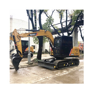 Excavadora Usada de 7.5 Toneladas con Pocas Horas de Trabajo, Excavadora de Cadenas SANY SY75C Usada para Trabajos de Construcción - Product Image 1