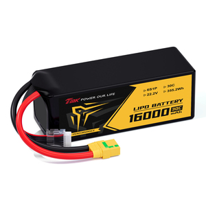 แบตเตอรี่ LiPo เกรดอุตสาหกรรม 350Wh/kg 30C 22.2V 16Ah 6S1P แบบแพ็คน้ำหนักเบาพิเศษ สำหรับ VTOL ยกของหนัก และ UAV บินได้นาน - Product Image 2
