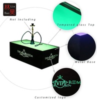 Meubles de bar stylés / Table cube LED pour discothèque / KTV / Club de nuit / Meubles de salon à chicha en gros