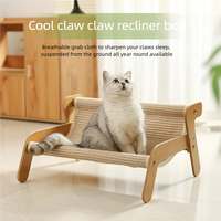 Chat grattoir inclinable canapé hamac en bois meulage griffe coussin animal-partagé planche à gratter chat lit pour chats