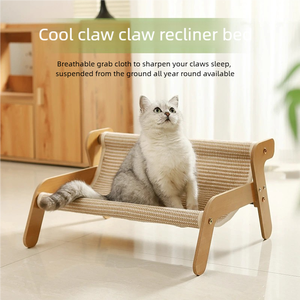 <span class=keywords><strong>Cat</strong></span> <span class=keywords><strong>Scratcher</strong></span> Reclinável Sofá Hammock Madeira Moagem Garra Pad Pet-Shared Coçar Board Cama de Gato para Gatos - Product Image 3